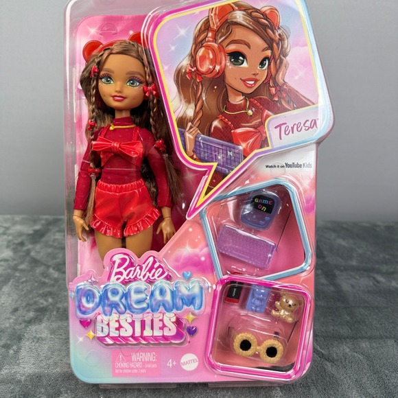 Barbie Dream Besties Teresa Doll New In Box Mattel Red Outfit Brunette Fashion - Picture 1 of 3